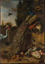 melchior-d-hondecoeter-1683-peacocks-art-print-fine-art-reprodução-arte-de-parede-id-axo6lbnuy