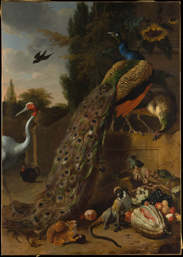 melchior-d-hondecoeter-1683-peacocks-art-print-fine-art-reproduction-wall-art-id-axo6lbnuy
