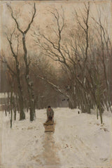 anton-mauve-1870-winter-in-scheveningen-struiken-art-print-fine-art-reproductie-wall-art-id-axoaxy760