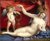 洛伦佐·洛托（lorenzo-lotto）1520金星和丘比特艺术印刷精美的艺术复制品墙壁艺术idaxodh1twx