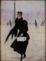 吉恩·贝劳1885年巴黎在协和广场上的艺术印刷精美的艺术复制品墙艺术