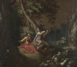 abraham-bloemaert-1595-krajina-s-vertumnusom-a-pomona-umelecká-tlač-výtvarná-umelecká-reprodukcia-nástenného-art-id-axpancxwl