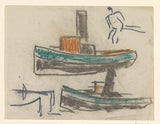Лео-Гестел-1891-Студија-лист-бродови-уметност-штампа-ликовна-репродукција-зид-уметност-ид-акпн1к3лм