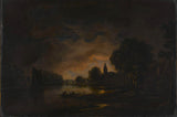 onbekend-1630-rivierzicht-bij-maanlicht-kunstprint-fine-art-reproductie-muurkunst-id-axpt30m70