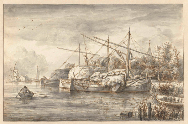 unknown-1600-river-landscape-with-some-hay-ships-art-print-fine-art-reproduction-wall-art-id-axquvox0o