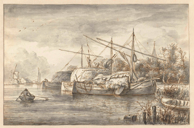 unknown-1600-river-landscape-with-some-hay-ships-art-print-fine-art-reproduction-wall-art-id-axquvox0o