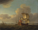 thomas-Mellish-1766-Shipping-in-the-thames-elvemunningen-art-print-fine-art-gjengivelse-vegg-art-id-axrbnj044