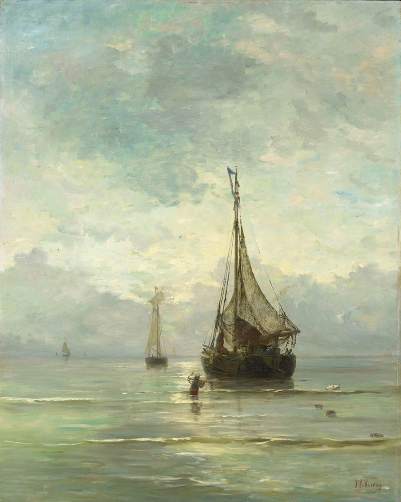 hendrik-willem-mesdag-1860-calm-sea-art-print-fine-art-reproduction-wall-art-id-axslgr131