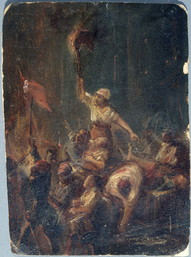 charles-raymond-chabrillac-1848-episode-the-night-of-february-23-to-24-1848-art-print-fine-art-reproduction-wall-art