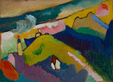 Vaszilij Kandinszkij--Murnau-hegyi táj-with-templom-art-print-fine-art-reprodukció fal-art-id-axun758z3