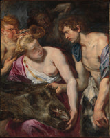 彼得·保羅·魯本斯-1616-atalanta-and-meleager-藝術印刷-美術複製-牆壁藝術-id-axuswaxch