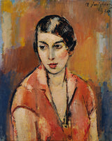 anton-faistauer-1926-ung-kvinna-i-rosa-klänning-konsttryck-finkonst-reproduktion-väggkonst-id-axvh6cuvv
