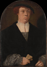 巴塞尔·布吕恩·埃尔德1533年的肖像，一个人的艺术打印精细艺术复制品墙艺术id-axwwb8mbg
