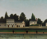 亨利·卢梭1909年-景观和四个渔夫-景观和四个钓鱼者-艺术印刷精美的艺术复制品-艺术墙-art-id-axxgxzxcg