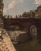 斯坦尼斯拉斯·维克多·爱德华·勒潘1870桥在一个法国小镇的艺术印刷精美的艺术复制品墙艺术idaxzb1hy4m