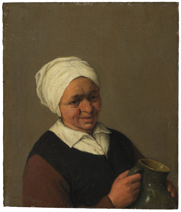 manner-of-adriaen-van-ostade-1643-bust-of-an-old-peasant-woman-holding-a-jug-art-print-fine-art-reproduction-wall-art-id-ay1lrl0ey