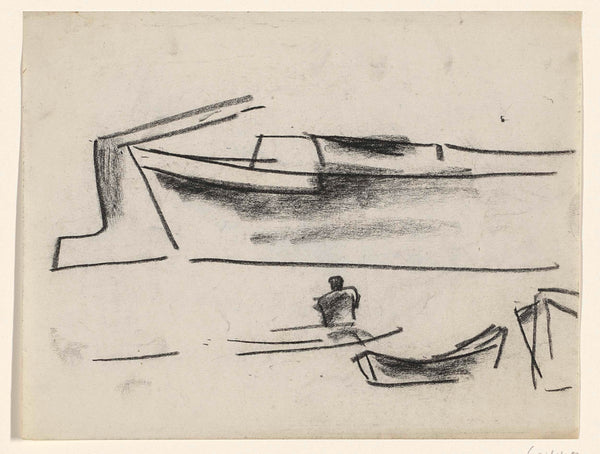 leo-gestel-1891-sketch-sheet-ship-and-rowboat-art-print-fine-art-reproduction-wall-art-id-ay228t5ok
