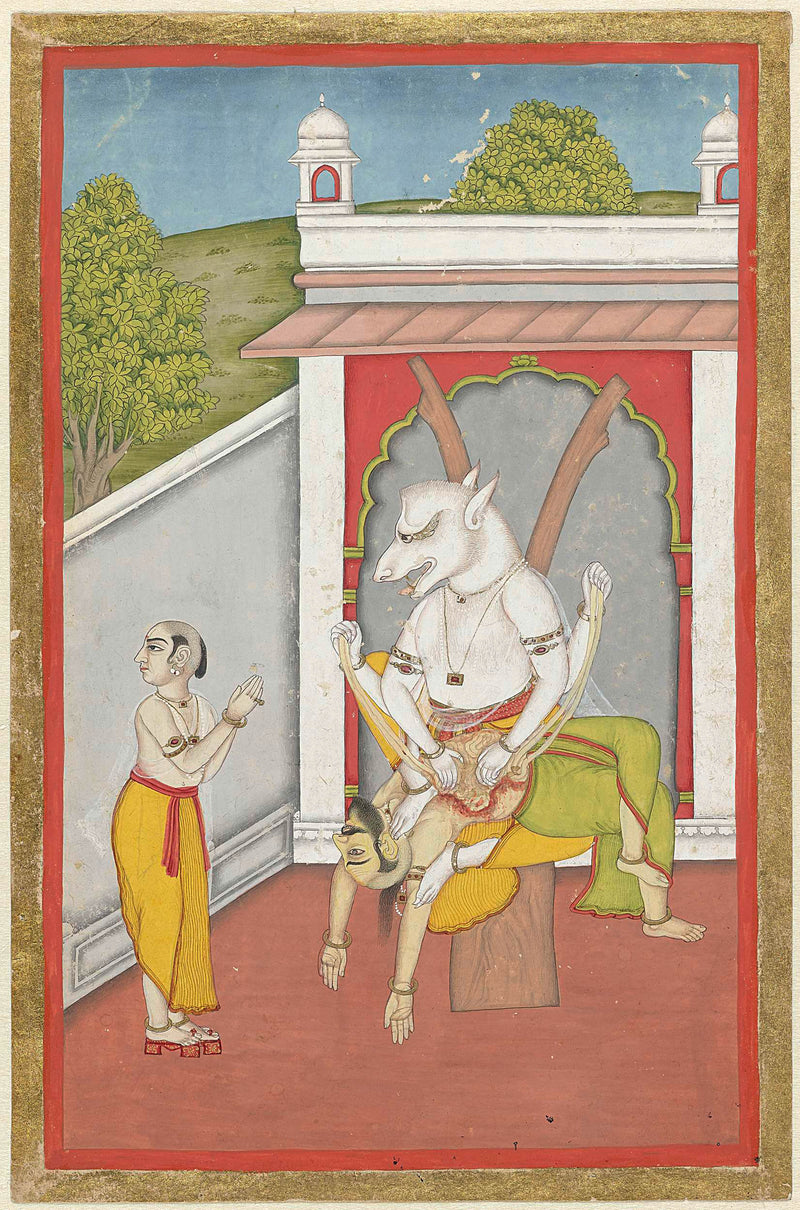 unknown-1790-narasimha-man-lion-incarnation-of-vishnu-art-print-fine-art-reproduction-wall-art-id-ay2au1ckd