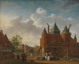 isaac-ouwater-1780-the-st-anthony-waag-in-amsterdam-art-print-reprodukcja-dzieł sztuki-wall-art-id-ay2othf20