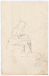 יוזף איזראלס -1834-יושב-דמות-אמנות-הדפס-אמנות-רפרודוקציה-קיר-אמנות-id-ay2x9471r