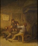 阿德里安-範-奧斯塔德-1643-農民飲酒和吸煙-藝術印刷-精美藝術-複製品-牆藝術-id-ay2z0pxw0