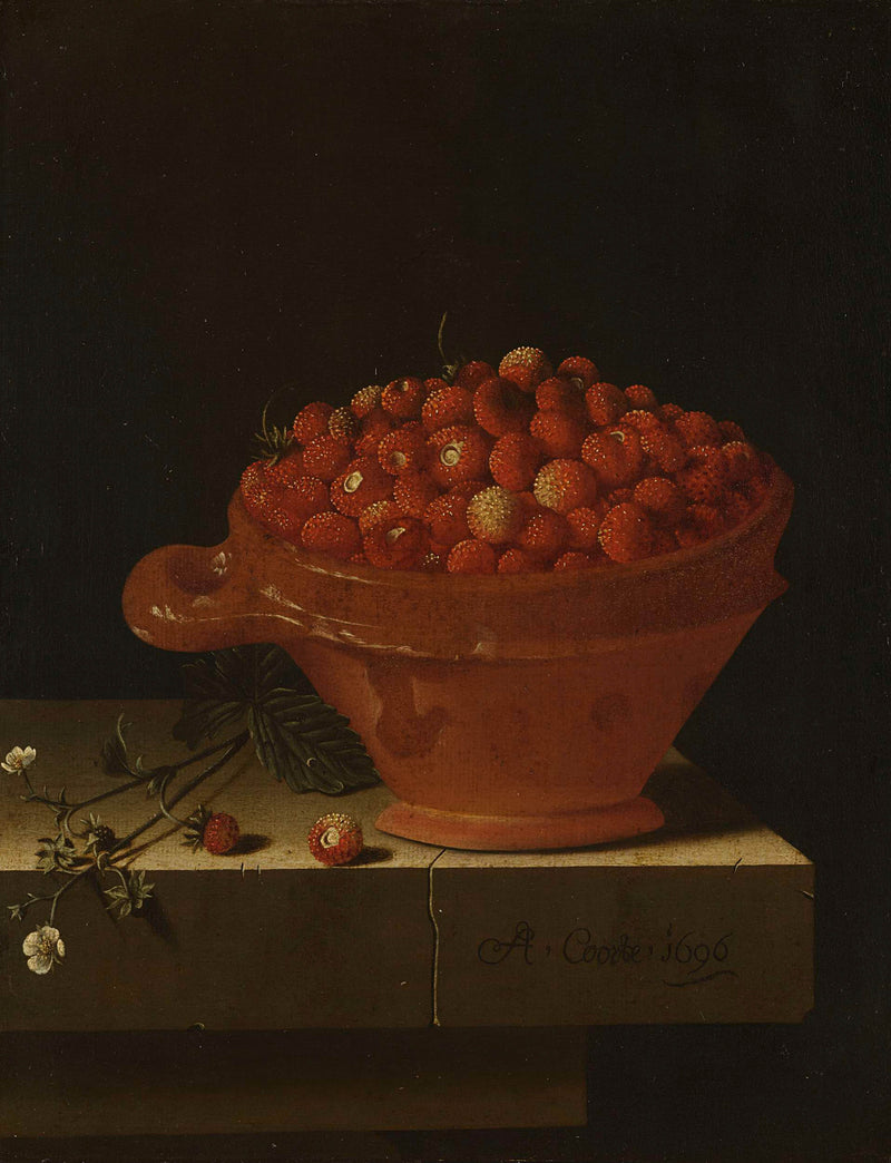 adriaen-coorte-1696-a-bowl-of-strawberries-on-a-stone-plinth-art-print-fine-art-reproduction-wall-art-id-ay3hxljih