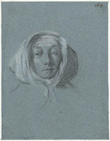 moses-ter-borch-1660-hoved-af-kvinde-med-tørklæde-ser frem-kunst-print-fin-kunst-gengivelse-vægkunst-id-ay3zbw811