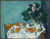 ポール・セザンヌ-1890-静物-リンゴとサクラソウのポット-アート-プリント-ファインアート-複製-ウォールアート-id-ay5t3zm2u