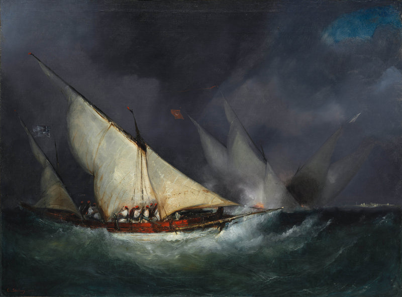 unknown-greek-pirates-attacking-a-turkish-vessel-art-print-fine-art-reproduction-wall-art-id-ay7wdvewj