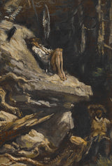 gustave-dore-1863-ak-besvarede-sancho-jeg-fandt-ham-i-hans-skjorte-mager-kunsttryk-fin-kunst-reproduktion-vægkunst-id-ay8jaqotk