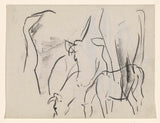 leo-gestel-1891-szkic-krowy-i-konia-druk-reprodukcja-dzieł sztuki-sztuka-ścienna-id-ay8nkwnnz