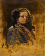 felix-ziem-1845-portræt-af-pige-kunst-print-fine-art-reproduction-wall-art