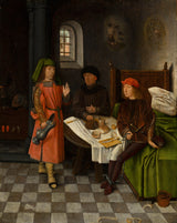 jan-mostaert-1500-Joseph-forklarer-the-drøm-of-the-baker-og-de-munnskjenken-art-print-kunst--gjengivelse-vegg-art-id-ayb7cpl3t