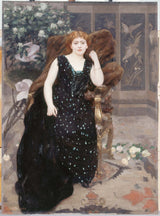 阿尔弗雷德·菲利普·辊1890年肖像德·哈恩·哈丁的艺术印刷精美的艺术复制品墙艺术