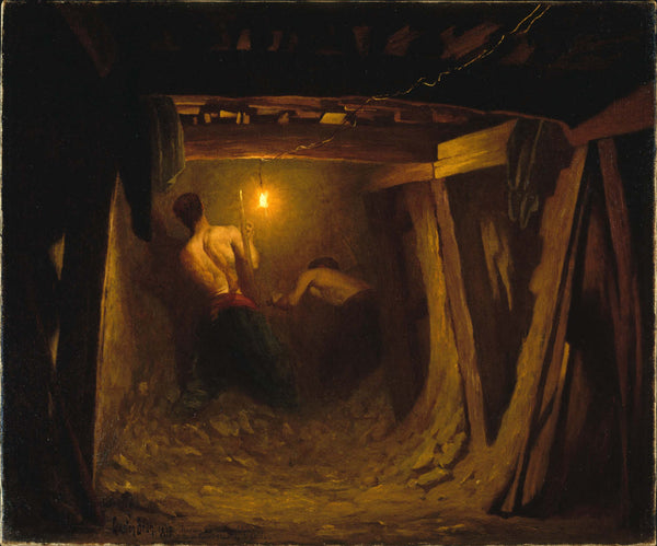 gaston-brun-1899-the-works-of-line-1-of-the-metropolitan-trench-under-the-place-de-letoile-art-print-fine-art-reproduction-wall-art