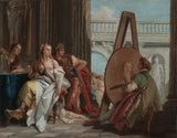 Giovanni-battista-tiepolo-1740-Böyük İskəndər-və Kampaspe-of-Apelles-art-studiyasında-çap-təsviri-art-reproduksiya-divar-art-id-aydiu3q7p