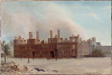 Франс Мурманс-1871-ратуша-пасля-пажару-1871-мастацтва-прынт-выяўленчае-мастацтва-рэпрадукцыя-насценнае-мастацтва