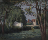 maximilien-luce-1900-landelijk tafereel-met-drie-huizen-en-bomen-art-print-fine-art-reproductie-muurkunst-id-aye9ns6rl