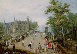 adriaen-van-de-venne-1614-a-jeu-de-paume-antes-de-um-palácio-do-país