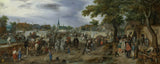 adriaen-pietersz-van-de-venne-1618-王子·莫里斯和弗雷德里克·亨利在瓦尔肯堡的艺术印刷精美的艺术复制品墙艺术id-ayhy6fros