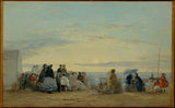 eugene-boudin-1865-på-stranden-solnedgang-kunst-print-fine-art-reproduction-wall art-id-aylhbbpfr
