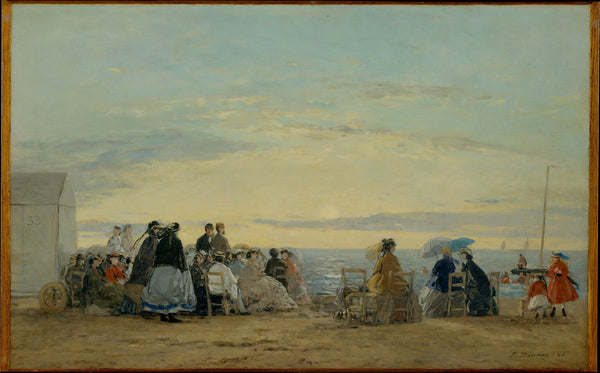 eugene-boudin-1865-on-the-beach-sunset-art-print-fine-art-reproduction-wall-art-id-aylhbbpfr