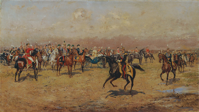 thaddaus-ajdukiewicz-1899-military-parade-in-front-of-emperor-franz-joseph-i-art-print-fine-art-reproduction-wall-art-id-aylq2hesx