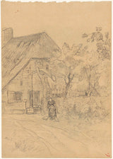 約瑟夫-以色列-1834-鵝-女人-穿著農場藝術印刷品精美藝術複製品牆藝術 id-ayndta98t