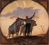 georges-bertrand-1893-sketch-for-the-dining-room-of-the-hotel-de-ville-in-paris-hymn-of-the-earth-to-the-sun-art-print-fine-art-reproduction-wall-art