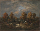 narcisse-virgile-diaz-de-la-pena-1867-outono-a-floresta-lagoa-impressão-de-arte-impressão-de-reprodução-de-belas-artes-arte-de-parede-id-aynw2gttf