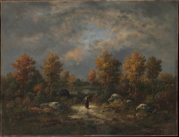 narcisse-virgile-diaz-de-la-pena-1867-autumn-the-woodland-pond-art-print-fine-art-reproduction-wall-art-id-aynw2gttf
