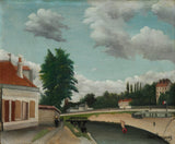 亨利·卢梭1905年-巴黎的郊区艺术打印精美的艺术复制品墙艺术ID阿约佩西
