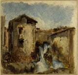 felix-ziem-1850-la-cascata-stampa-d'arte-riproduzione-d'arte-arte da parete