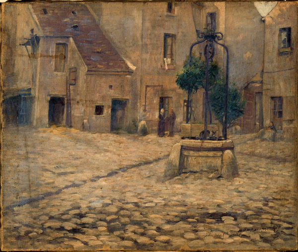 fernand-maillaud-1902-the-courtyard-of-the-saint-adrien-264-rue-saint-jacques-art-print-fine-art-reproduction-wall-art